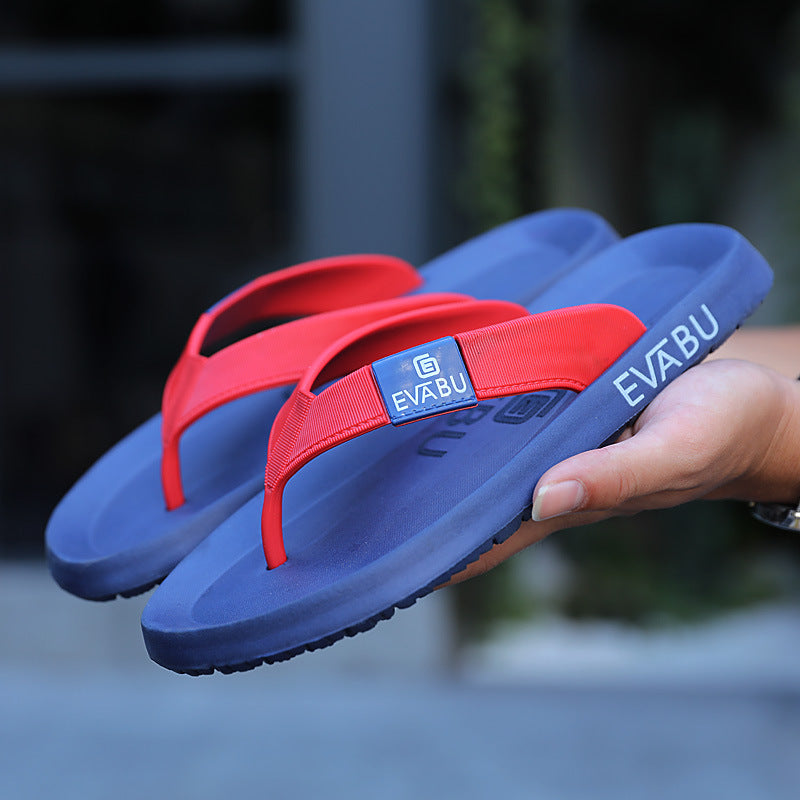 New Summer Flip Flops Men's Non-Slip Soft Bottom Beach Shoes EVA Flip Flops Trendy Men's Slippers