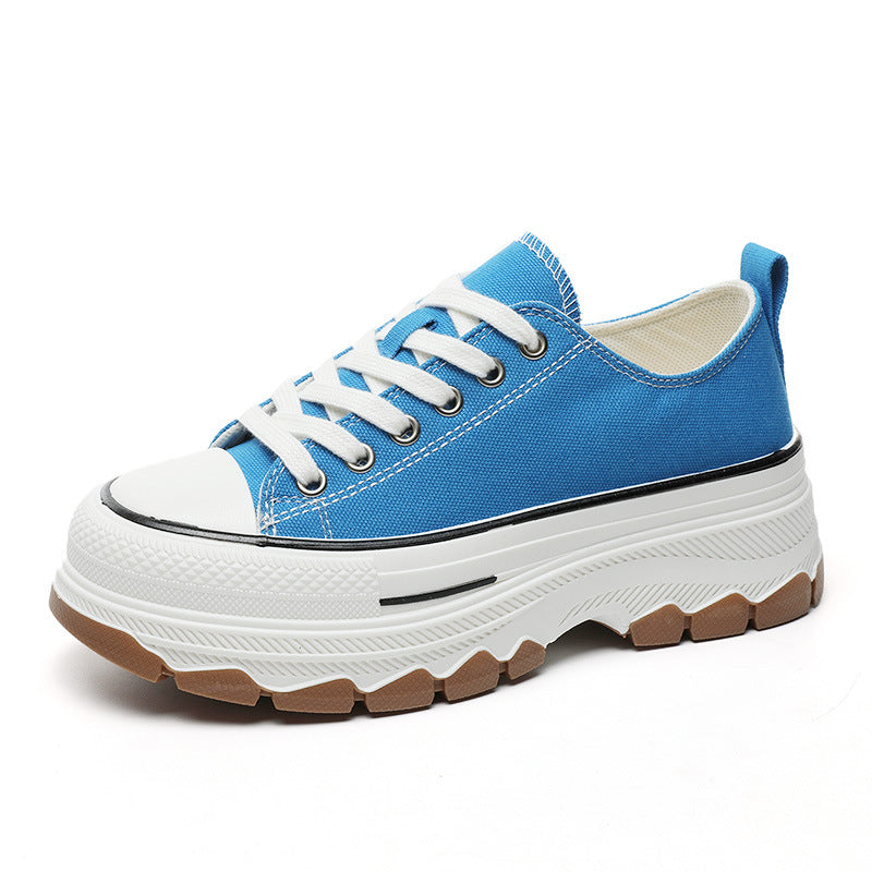 New Arrival Classic Canvas Shoes Versatile Sneakers Thick-Soled Height-Enhancing Student Shoes Korean-Style Popular Women's Shoes